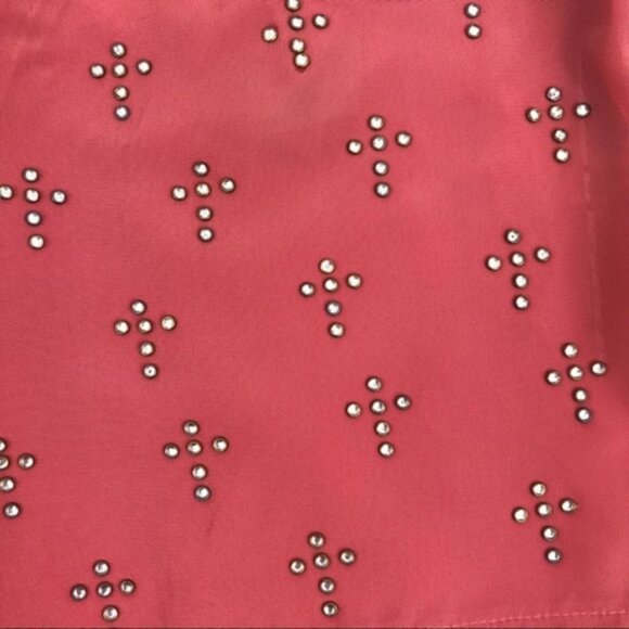 Umgee High Waist Cross Coral Shorts - Picture 5 of 7